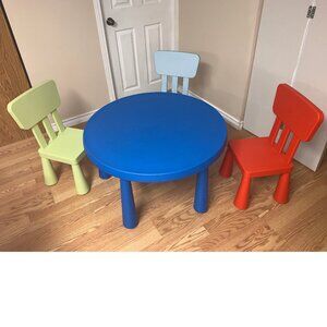 IKEA Mammut Table and 3 Chairs - $125